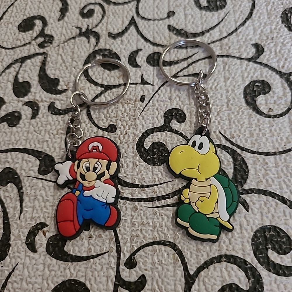 Pair of Super Mario Brothers Keychains